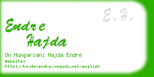 endre hajda business card